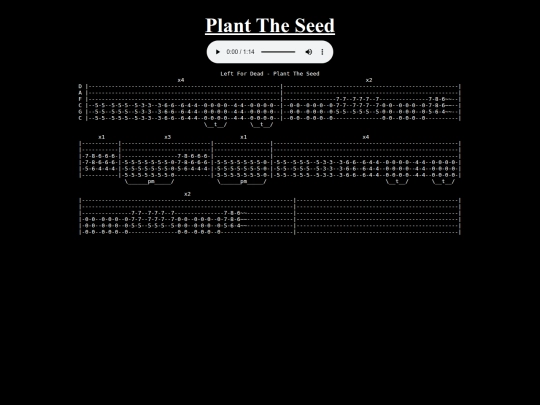 tabs/left_for_dead/songs/plant_the_seed screenshot
