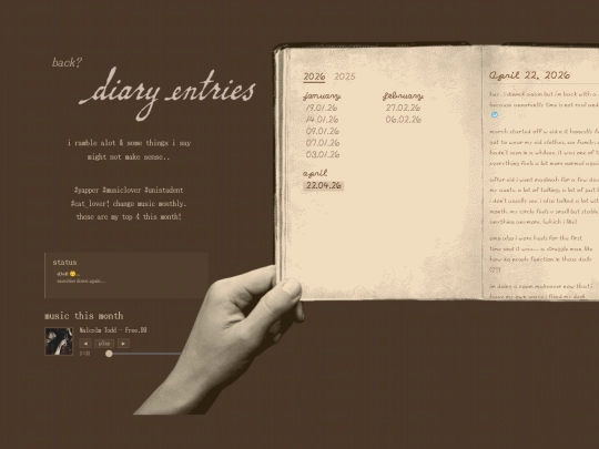 diary screenshot