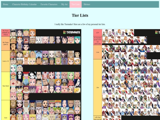 tierlists screenshot