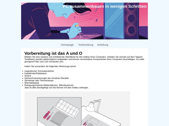 Vorbereitung screenshot