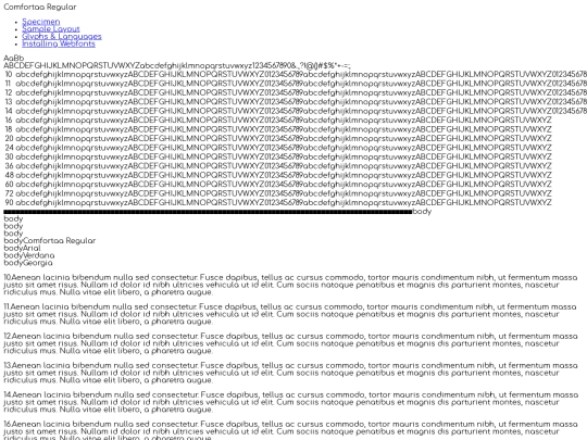 Font test/comfortaa-variablefont_wght-demo screenshot