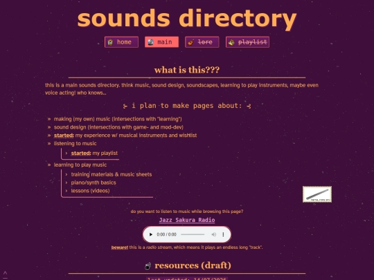 sounds screenshot
