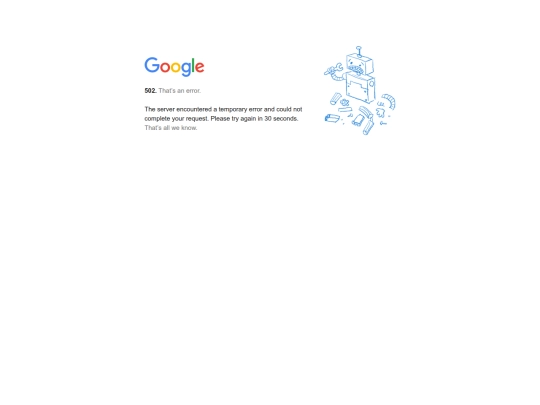 google/502 screenshot