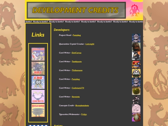 Credits screenshot