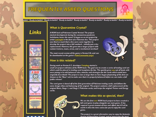 FAQ screenshot