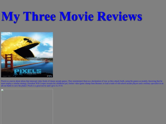 CSSPractice/MovieReview screenshot