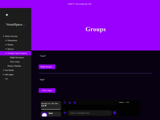 Home Pages/GroupsCorpsCountries screenshot