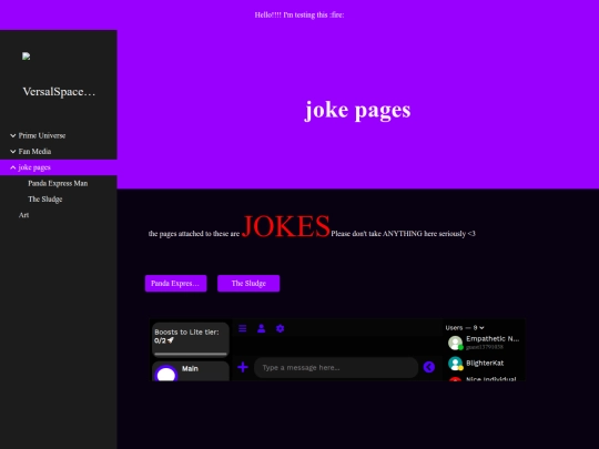 Home Pages/joke pages screenshot