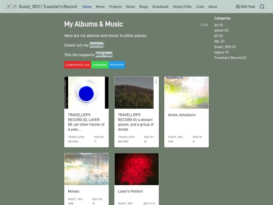 music/albums screenshot