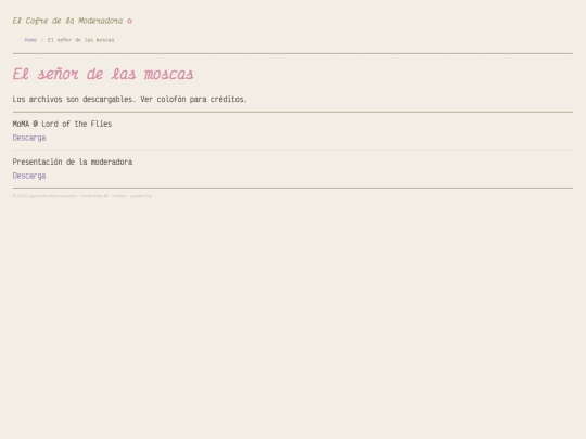 el cofre de la moderadora/williamgolding screenshot