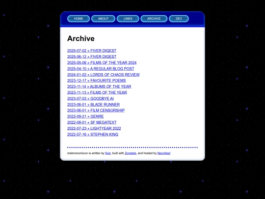 archive screenshot