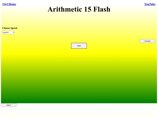 Arithmetic 15 Flash/power screenshot