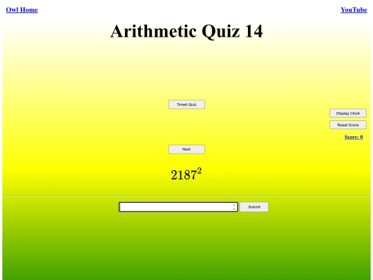 Arithmetic Quiz 14/arithmetic screenshot