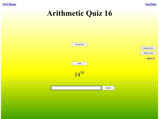Arithmetic Quiz 16/arithmetic screenshot