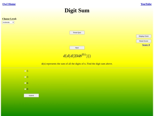 Digit Sums/sum screenshot