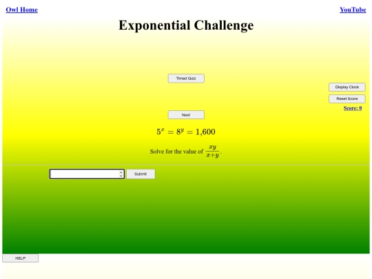 Exponential Challenge/challenge screenshot
