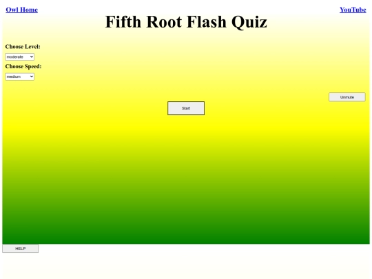 Fifth Root Flash Quiz/root screenshot