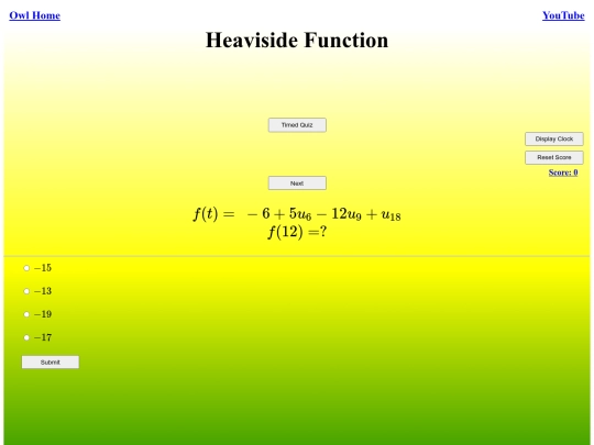 Heaviside Function/unit screenshot