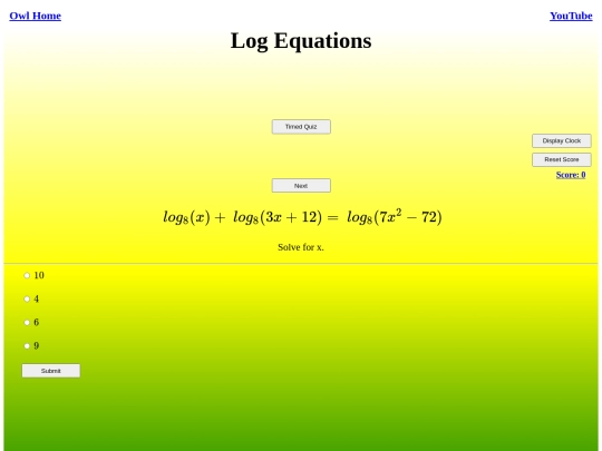 Log Equations/log screenshot