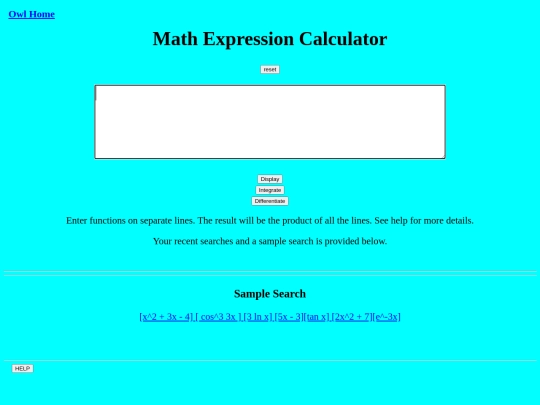 Math Expression Calculator/calc screenshot