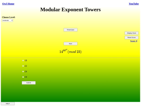 Modular Exponent Towers/modular screenshot