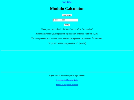 Modulo Calculator/calculator screenshot