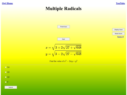 Multiple Radicals/rad screenshot