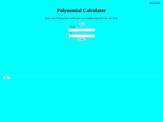 Polynomial Calculator/polynomial screenshot