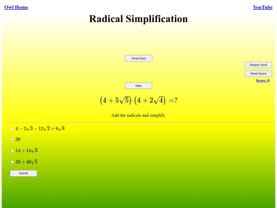 Radical Simplification/radical screenshot