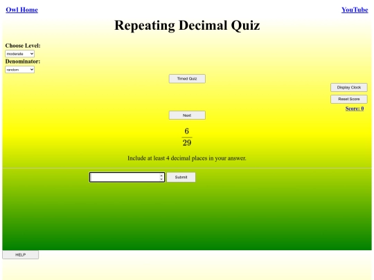 Repeating Decimals/repeat screenshot