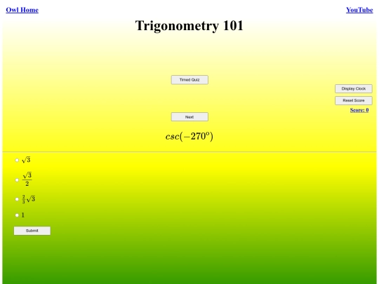 Trigonometry 101/trig screenshot