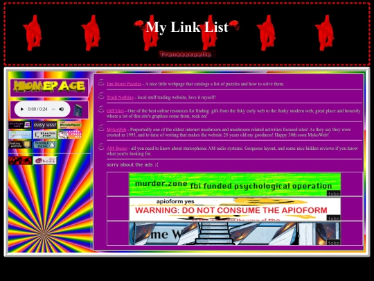 links screenshot