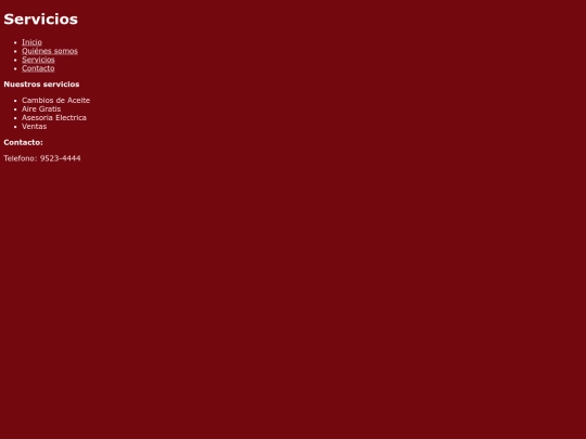 Servicios screenshot