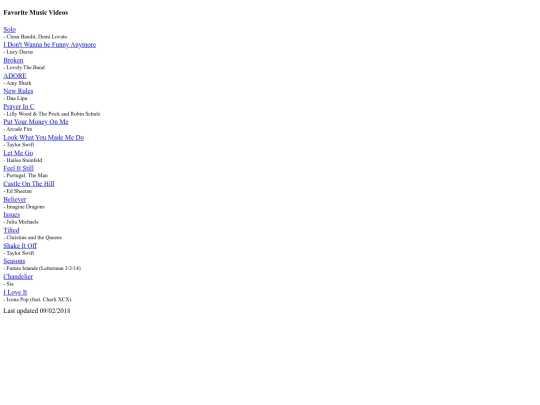 musicvideos screenshot