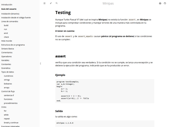 projects/minipas/lang/testing screenshot
