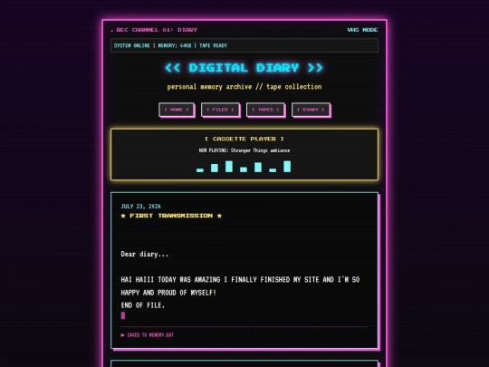 diary screenshot