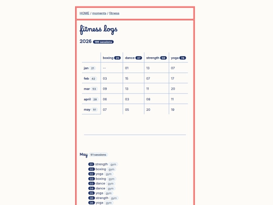 pages1/log-fitness screenshot