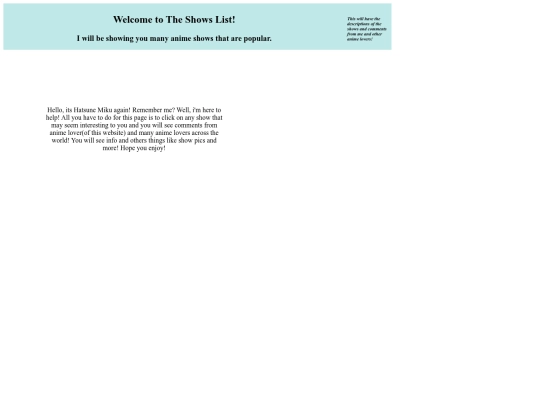 ShowsList screenshot
