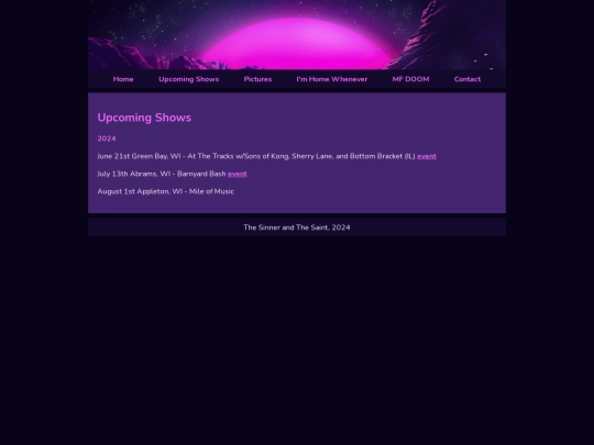 upcomingshows screenshot