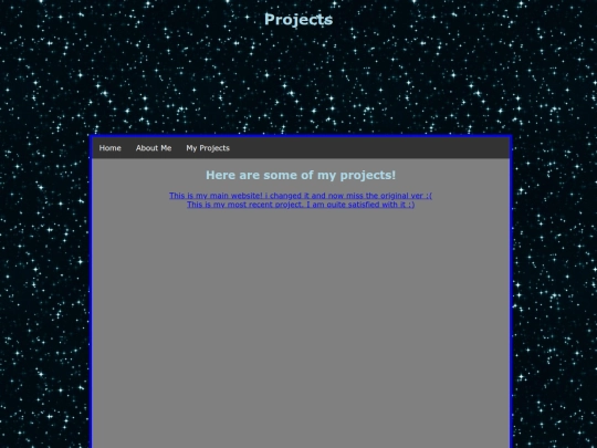 Projects screenshot