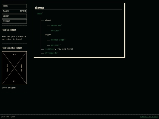 sitemap screenshot