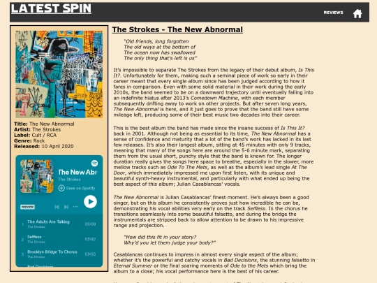 Reviews/TheNewAbnormal_Review screenshot