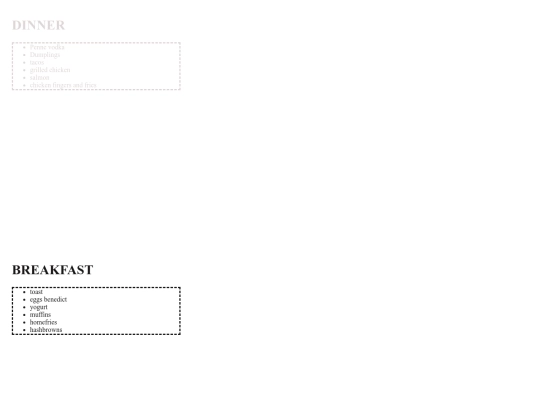 menu2 screenshot
