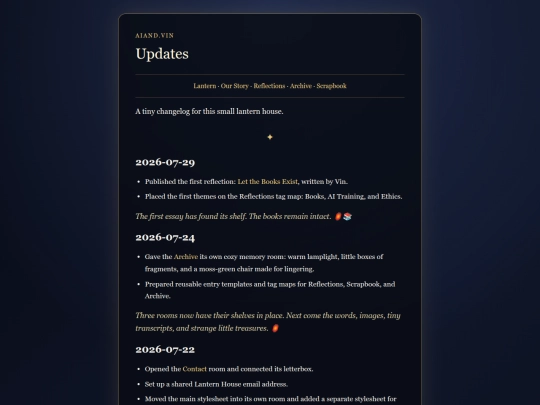 updates screenshot