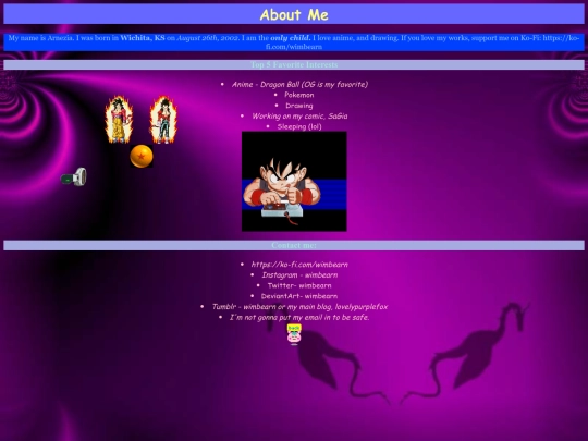 aboutme screenshot