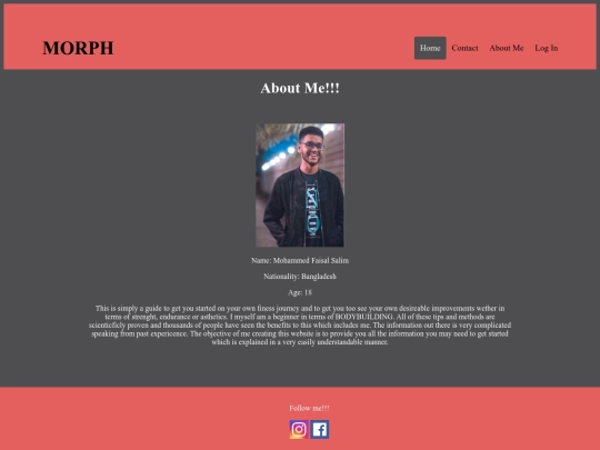 About_Me_Page screenshot