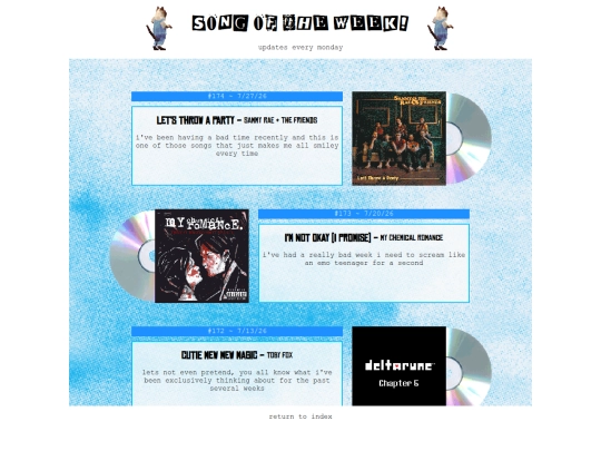 songoftheweek screenshot