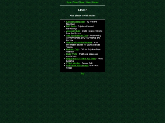 links screenshot