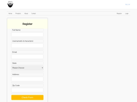 register screenshot