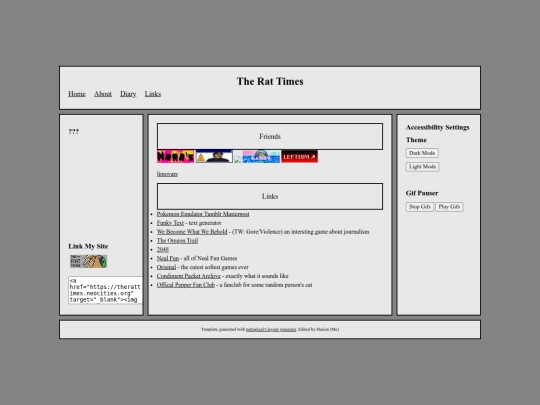 links screenshot